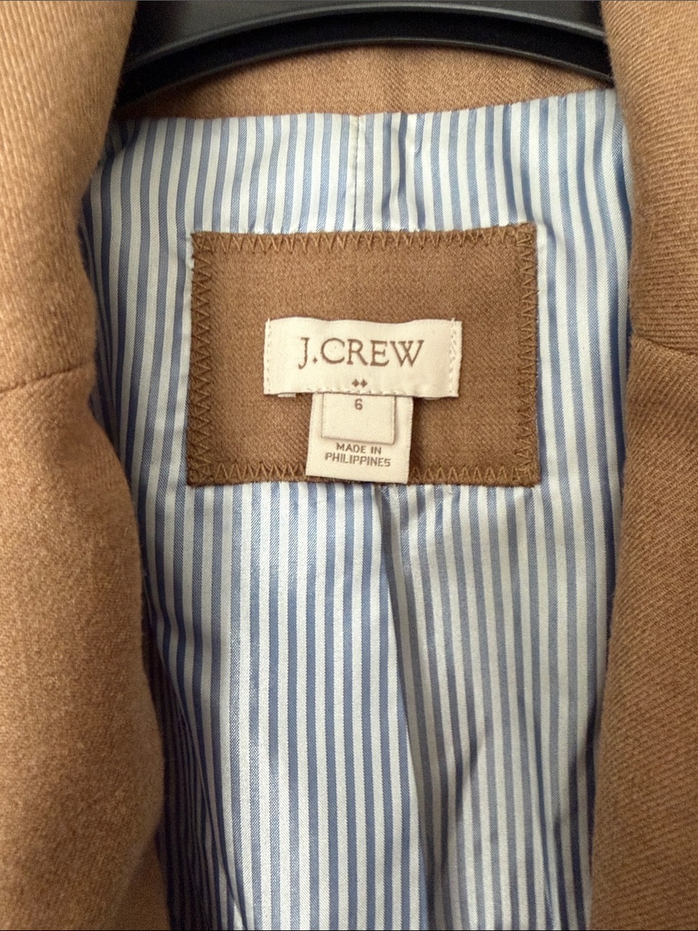 J. Crew Factory Camel Tailored Two-Button Blazer - Picture 4 of 7